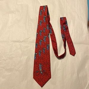 Mens Red Golf Tie